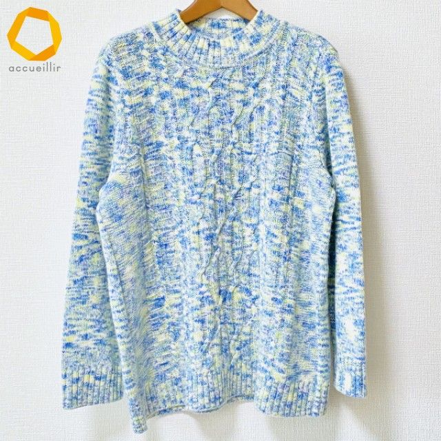 wnc レリアン Leilian ニット・セーター 13+ 青系 黄緑 白系 カシミヤ