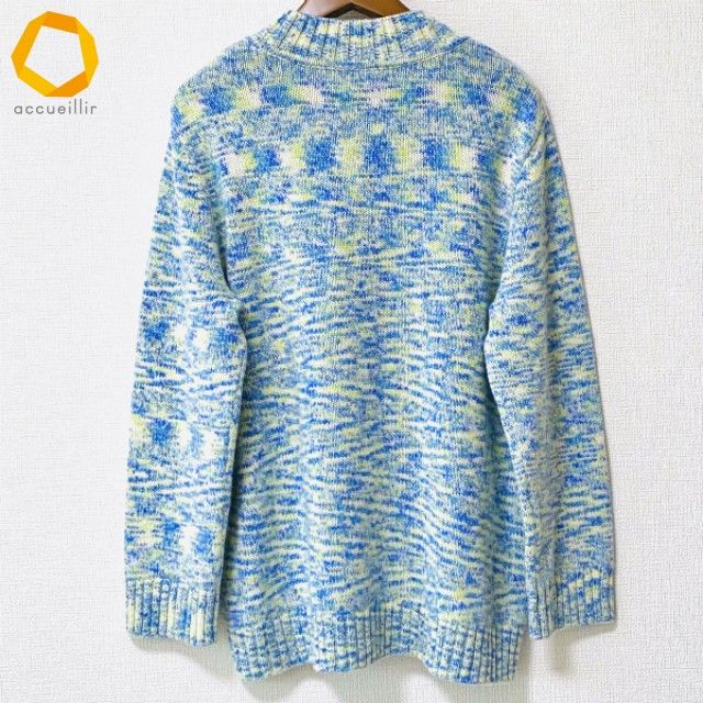 wnc レリアン Leilian ニット・セーター 13+ 青系 黄緑 白系 カシミヤ