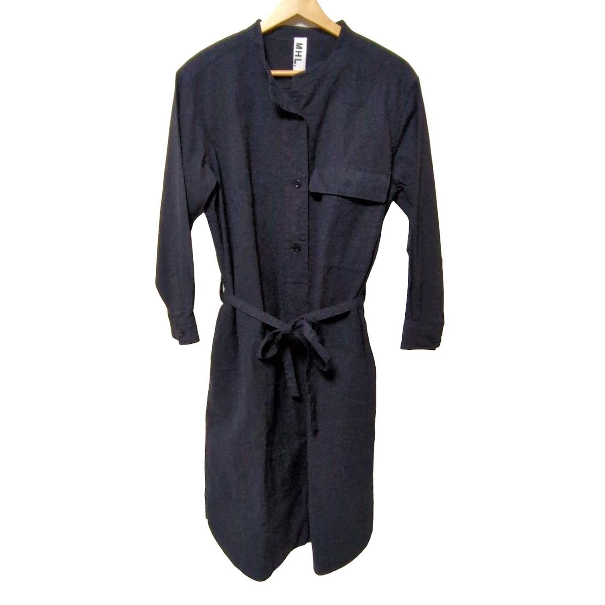 MHL. エムエイチエル ワンピース サイズ1 S レディース - ダークネイビー 長袖 ロング