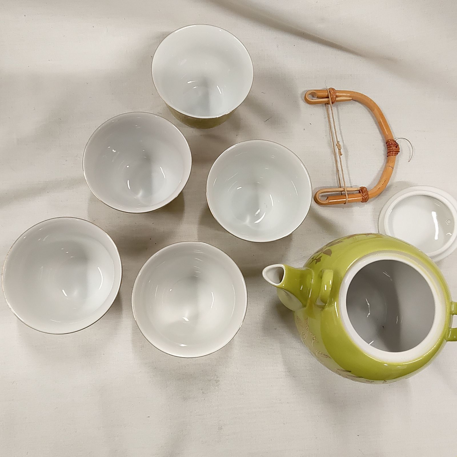 たち吉 萌葱金彩 茶器セット Q 746