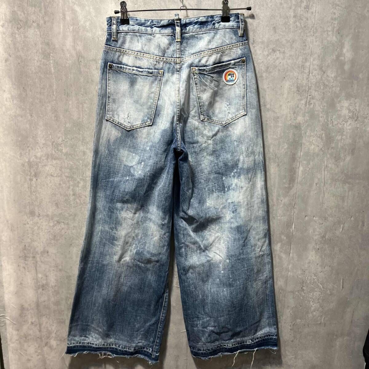 DSQUARED2 ダメージ加工デニム DSQUARED2 damage denim pants ダメージ加工ワイドデニム サイズ34
