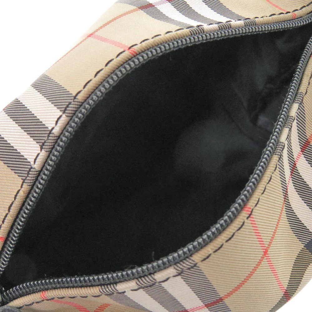 美品 バーバリー ノバチェック ナイロン レザー アクセサリーポーチ
