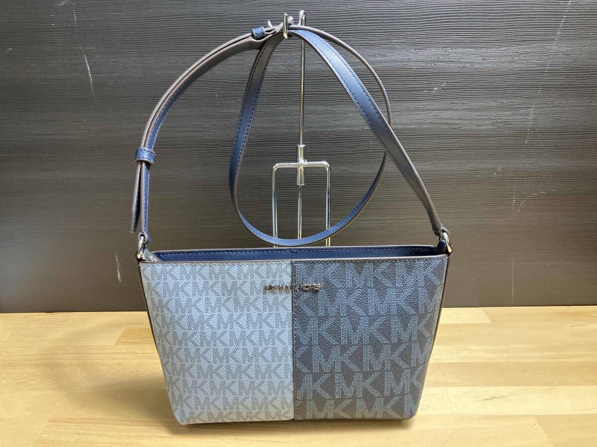 MICHAEL KORS マイケルコース ツートン クロスボディバッグ MKシグネチャー ショルダーバッグ