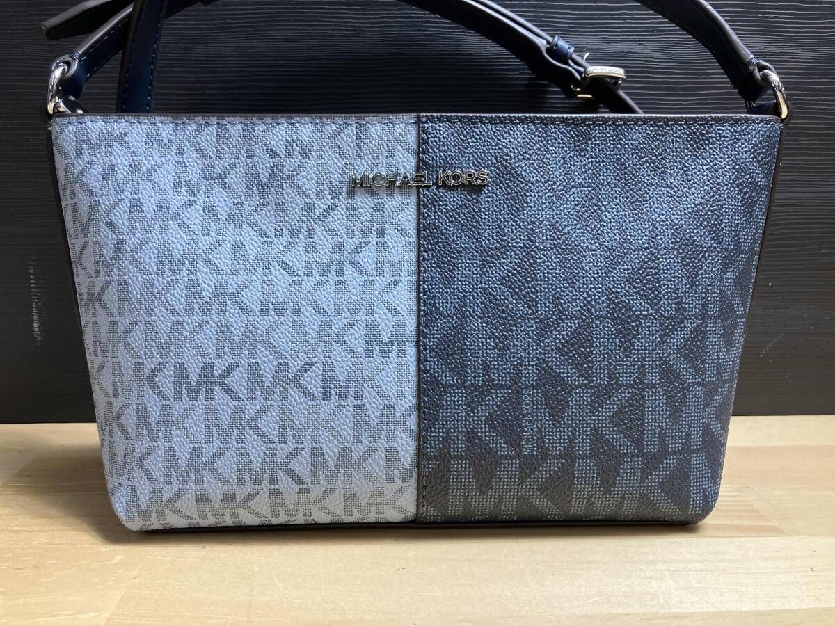 MICHAEL KORS マイケルコース ツートン クロスボディバッグ MKシグネチャー ショルダーバッグ