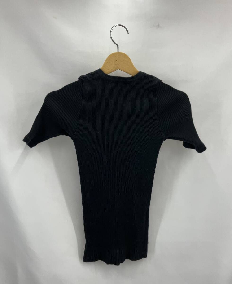 AURALEE オーラリー 半袖 リブニット サイズ0 ブラック 夏