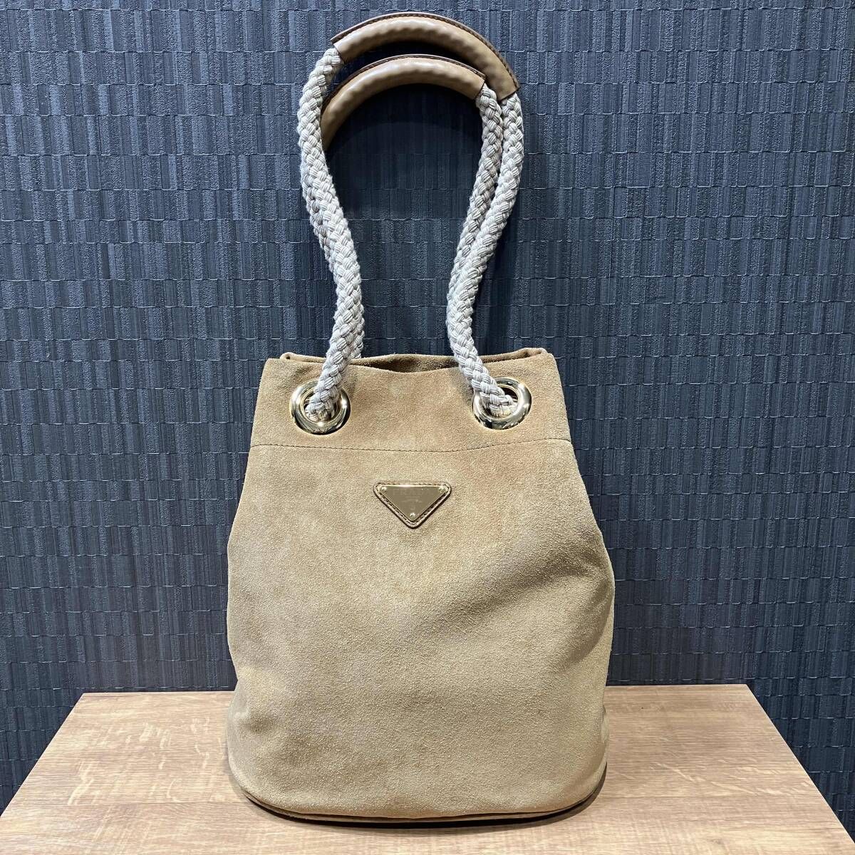 PRADA マリナー スモール スエード バケットバッグ バッグ