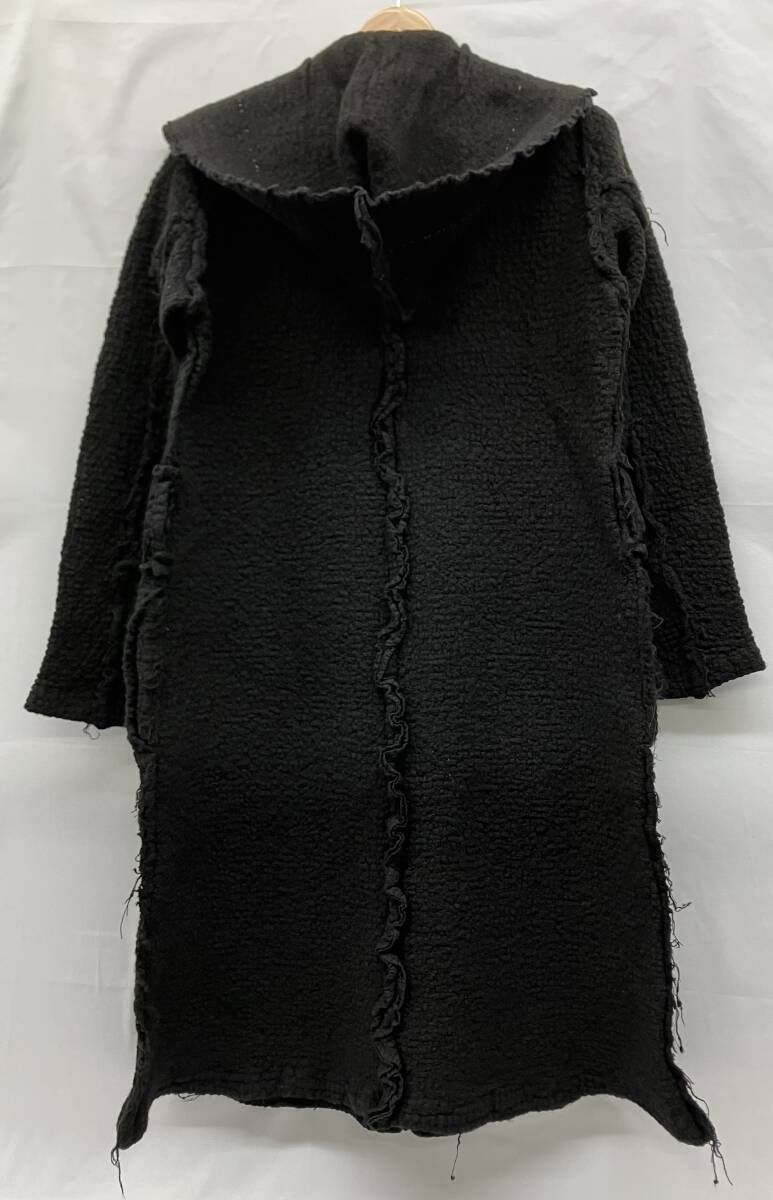 me ISSEY MIYAKE ミーイッセイミヤケ コート ロング カーディガン アウター ブラック サイズF
