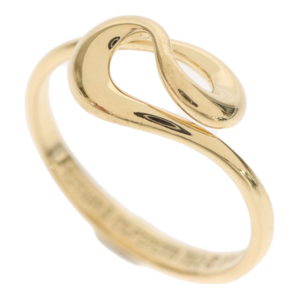 TIFFANY - CO. ティファニー 750 YG 18金イエローゴールド オープンウェーブ リング 指輪 約12号 ジュエリー ブランド