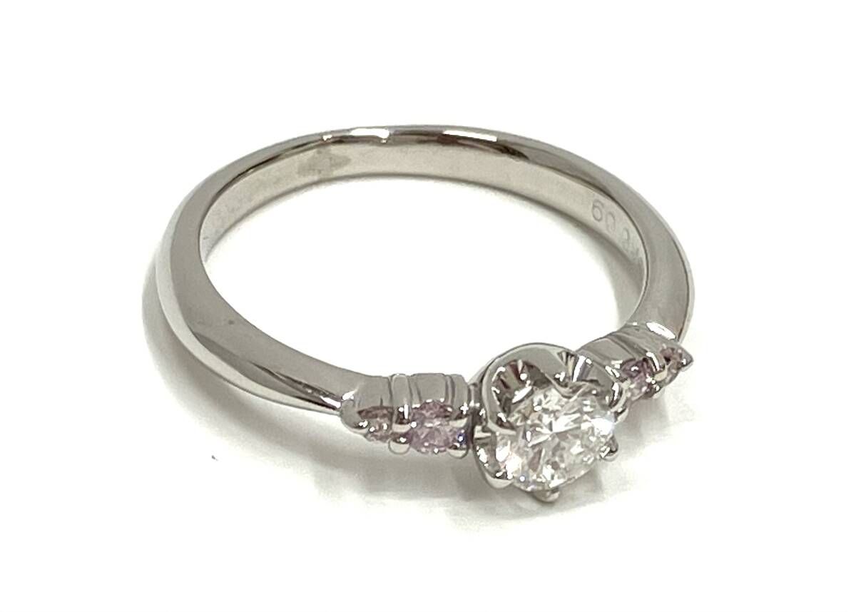 Pt 900 ダイヤ0.297 ct 0.09 リング 指輪 3.4 g 9