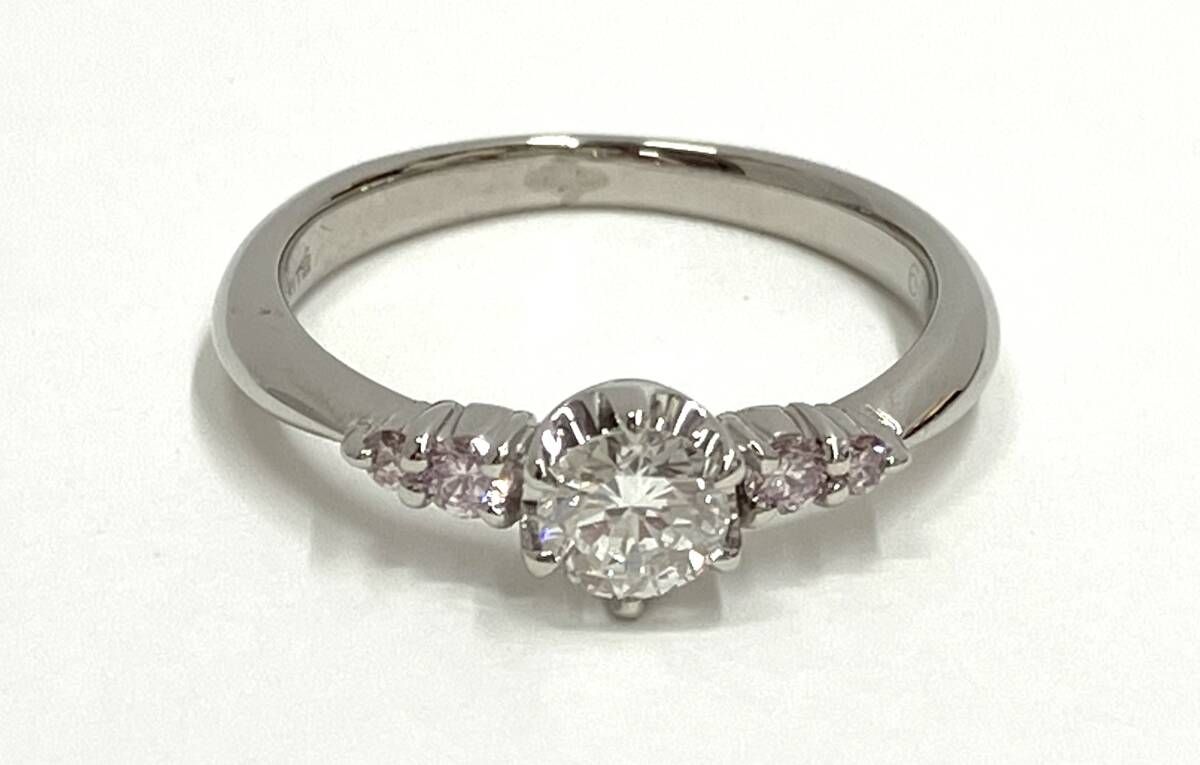 Pt 900 ダイヤ0.297 ct 0.09 リング 指輪 3.4 g 9