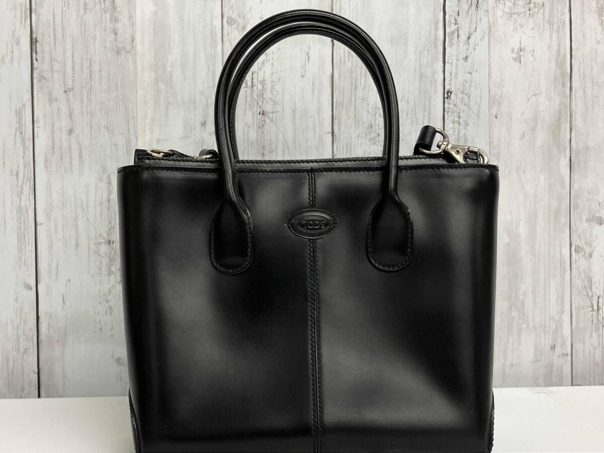 Tod s ショルダーバッグ トッズ 2 way ハンドバッグ ブラック レザー
