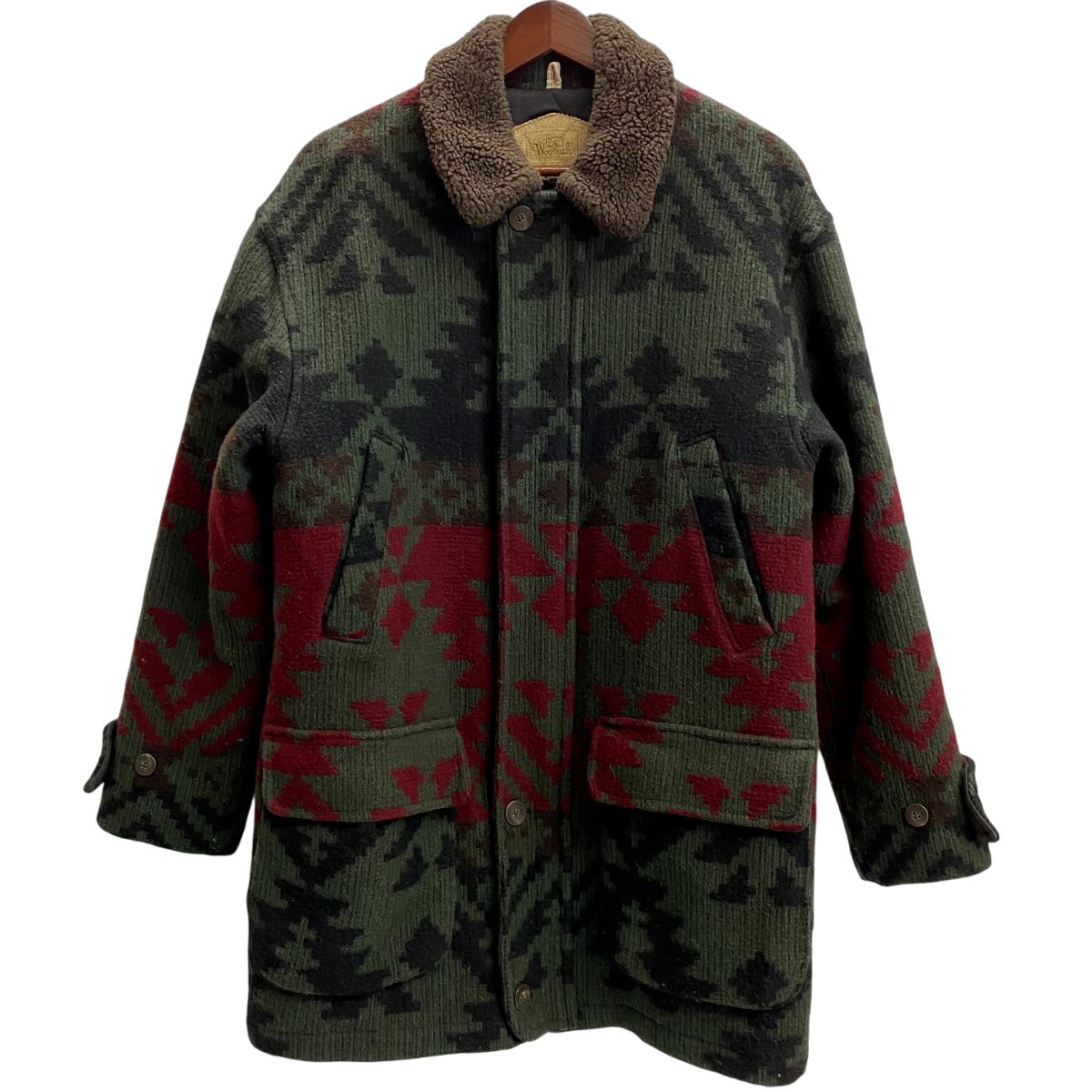 ウールリッチ WOOLRICH 90's ネイティブ柄 USA製 ウールコート コート