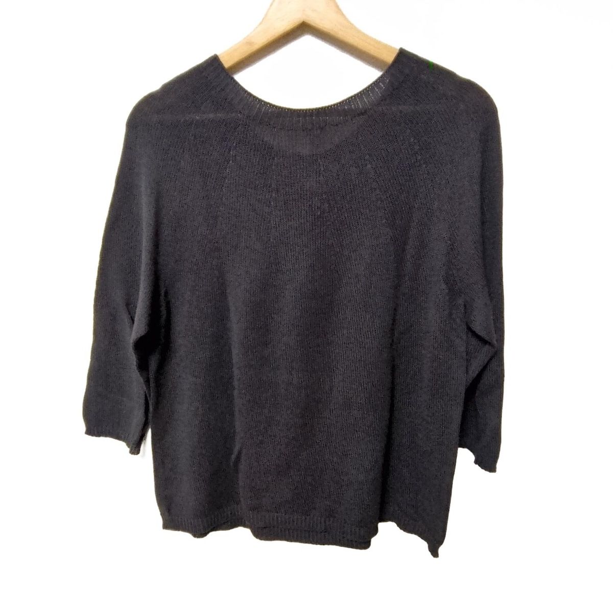 MargaretHowell マーガレットハウエル 七分袖セーター サイズF レディース - ダークグレー クルーネック