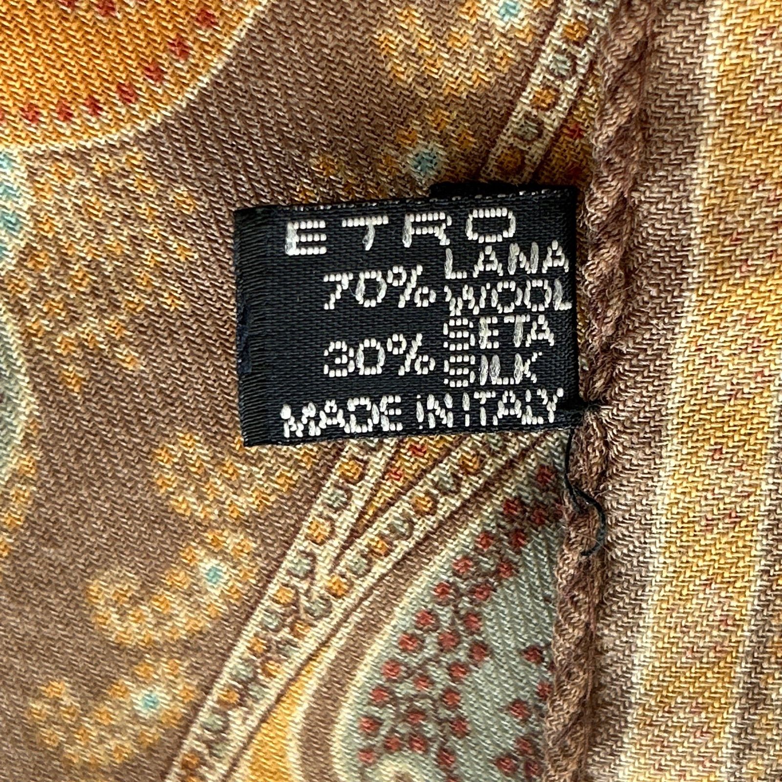 ETRO エトロ スカーフ 大判 ストール イタリア製 ウール×シルク ETRO/エトロ_Women通販 | プリント ウール&シルク ショール【送料無料
