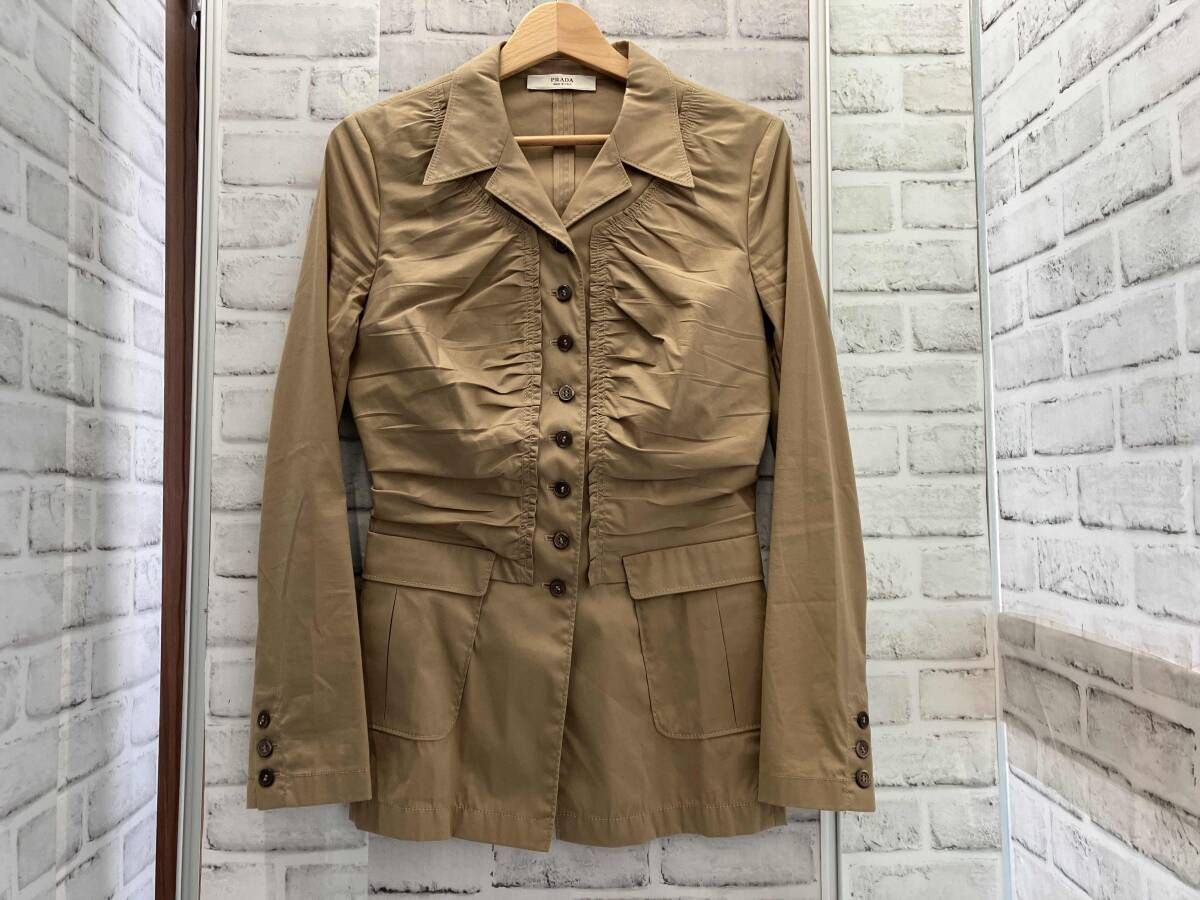 PRADA Cotton ジャケット ベージュ サイズ42 ブレザー プラダ 2007 3937