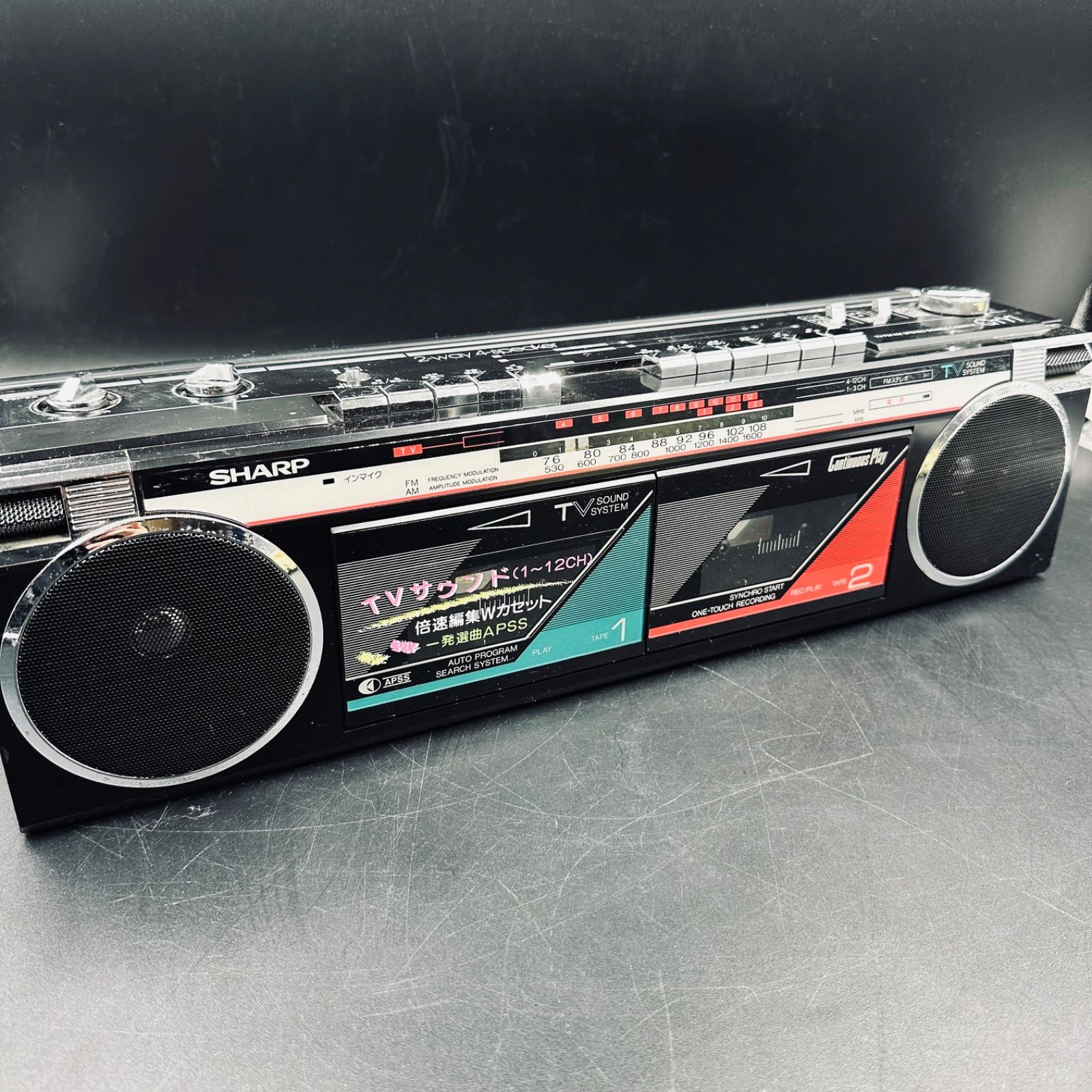 SHARP QTY1 ステレオダブルカセットラジカセ - メルカリ