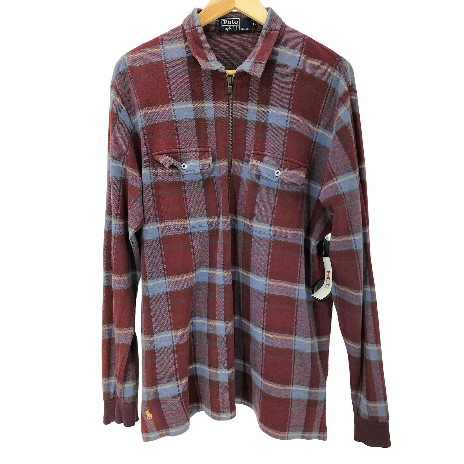 90s ポロ バイ ラルフローレン ポニー マドラス チェック ジップ パーカー 90s Polo Ralph Lauren ラルフローレン スイングトップ フード付