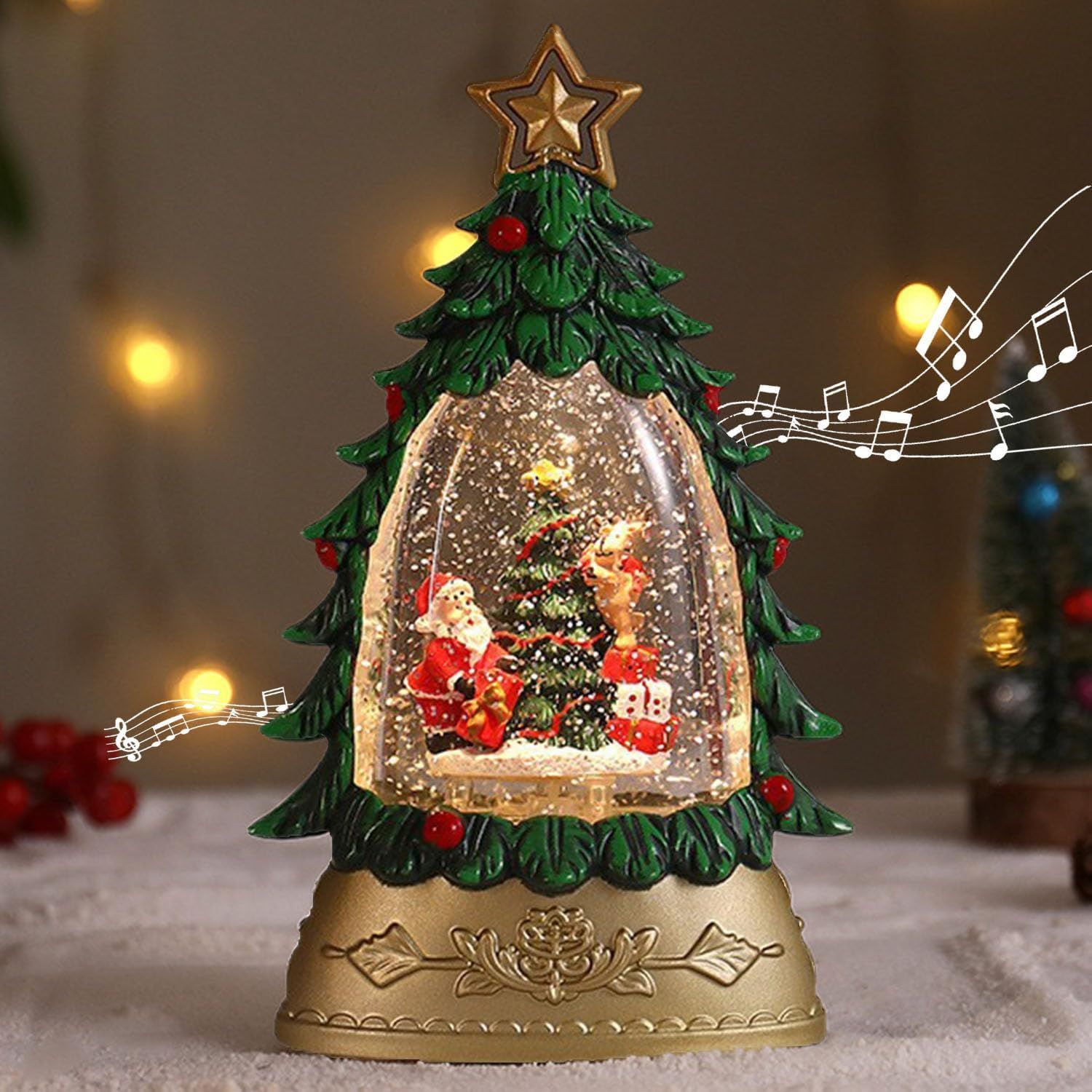 スノードーム クリスマスオルゴール クリスマスツリースノーグローブ