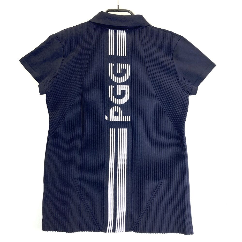 サイズ 1 PGG PEARLY GATES パーリーゲイツ モデル 半袖ポロシャツ ネイビー系 ゴルフウェア レディース ストスト