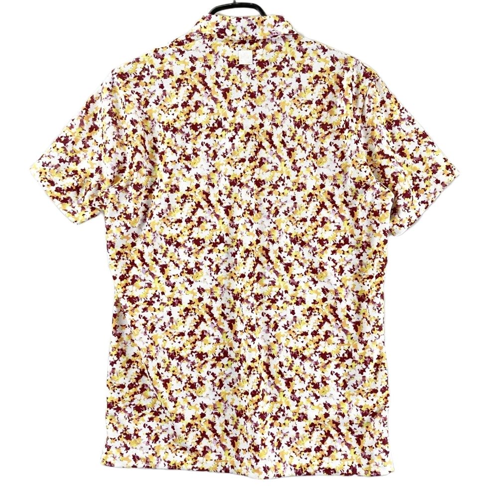 サイズ 1 ZOY ゾーイ 半袖ポロシャツ ボタンダウン 総柄 オレンジ系 ゴルフウェア メンズ ストスト