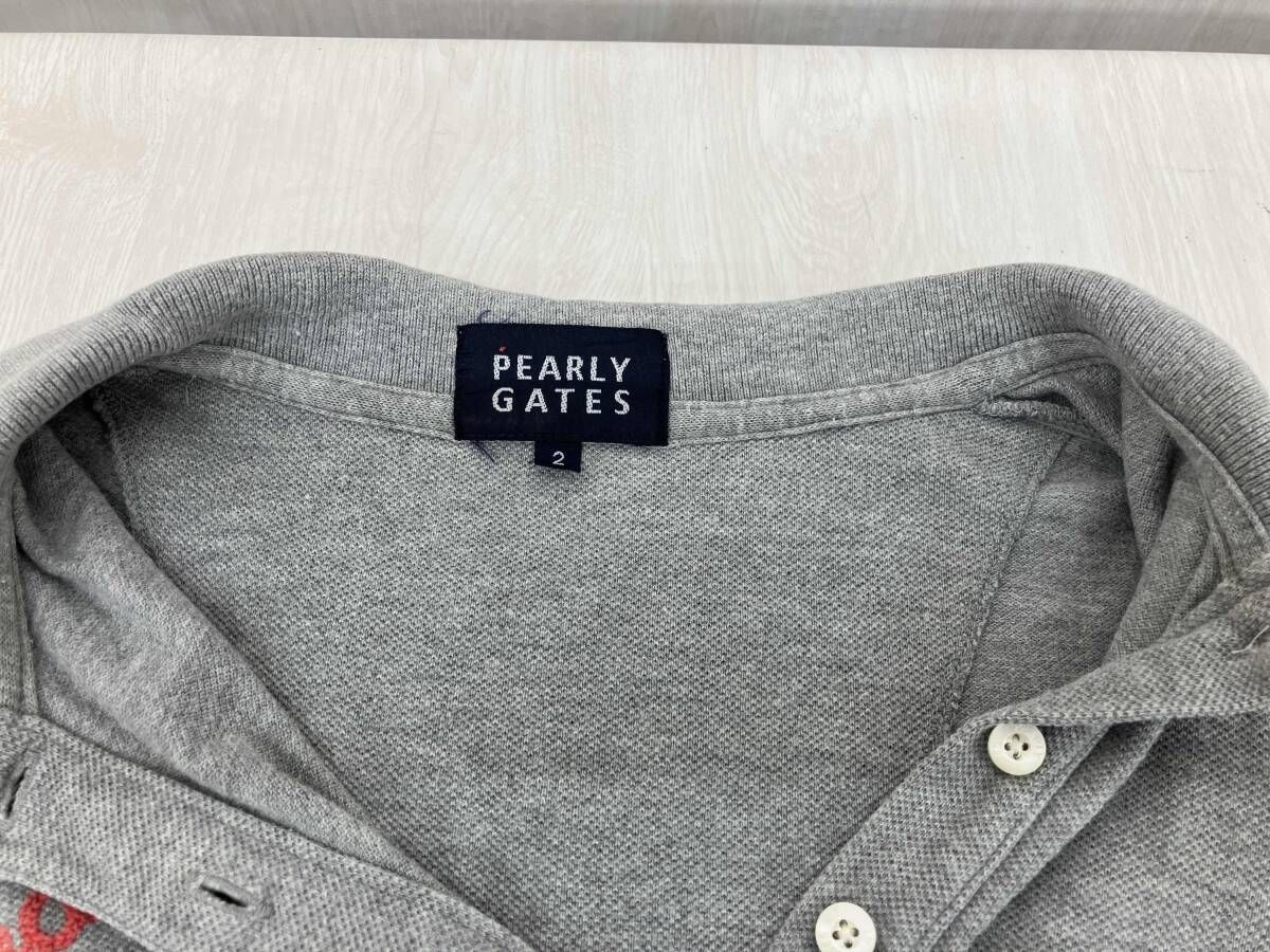 PEARLY GATES パーリーゲイツ 半袖ポロシャツ グレーポロシャツ サイズ