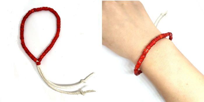 rym-286 アンティークビーズブレスレット手首のサイズ17ｃｍの方