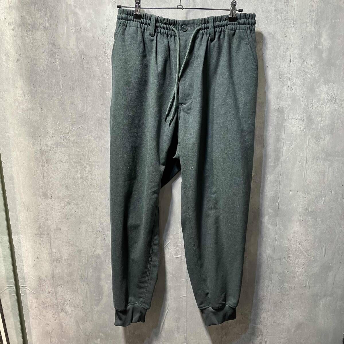 Y-3 long pants FLANNEL CUF PNT 綿パン サイズM グリーン系 ワイスリー