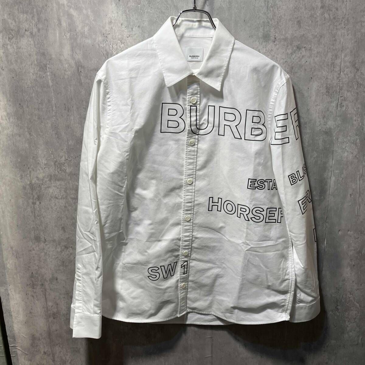 21ss BURBERRY cotton shirt ホースフェリーコットンシャツ サイズM