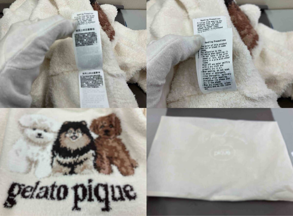 gelato pique ジェラートピケ パウダーDOG3柄ジャガードワンピース