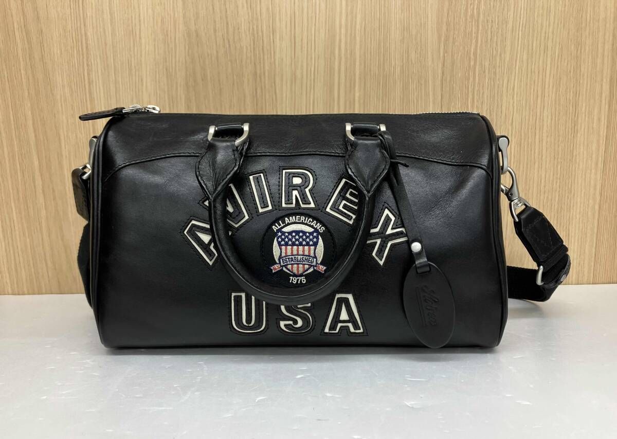 AVIREX アヴィレックス ミニボストンバッグ 2 way ブラック 通年