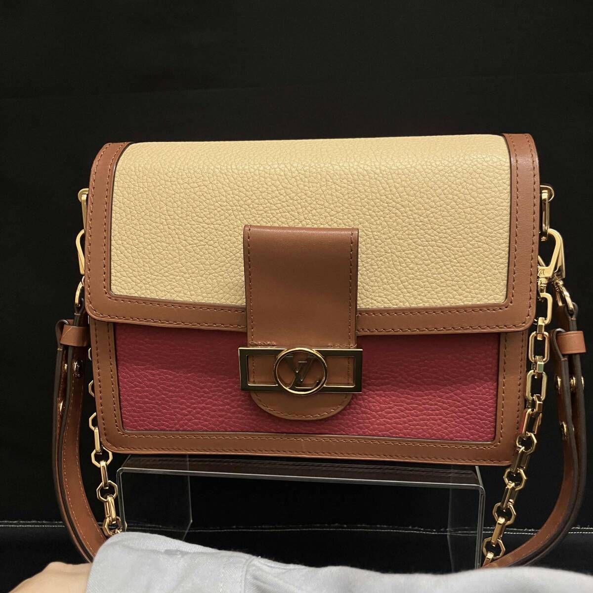 LOUIS VUITTON ルイヴィトン GI 0149 ドーフィーヌMM トート ハンド M 53830 イエロー レッド