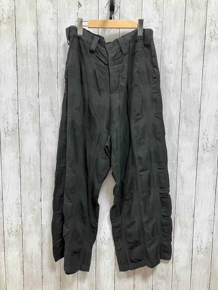 Y s パンツ 00 10 Washer Proce ss Wide Pants YR-P 01-258 BLA VR-P BLACKXCHECK ARCHIVE ワイズ