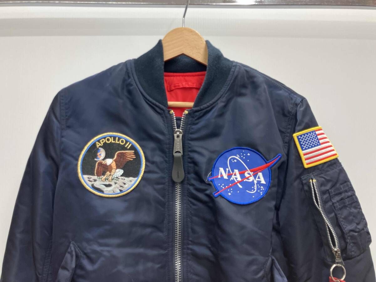 ALPHA INDUSTRIES アルファNASA APOLLOⅡ アポロ2 MA-1 ネイビー