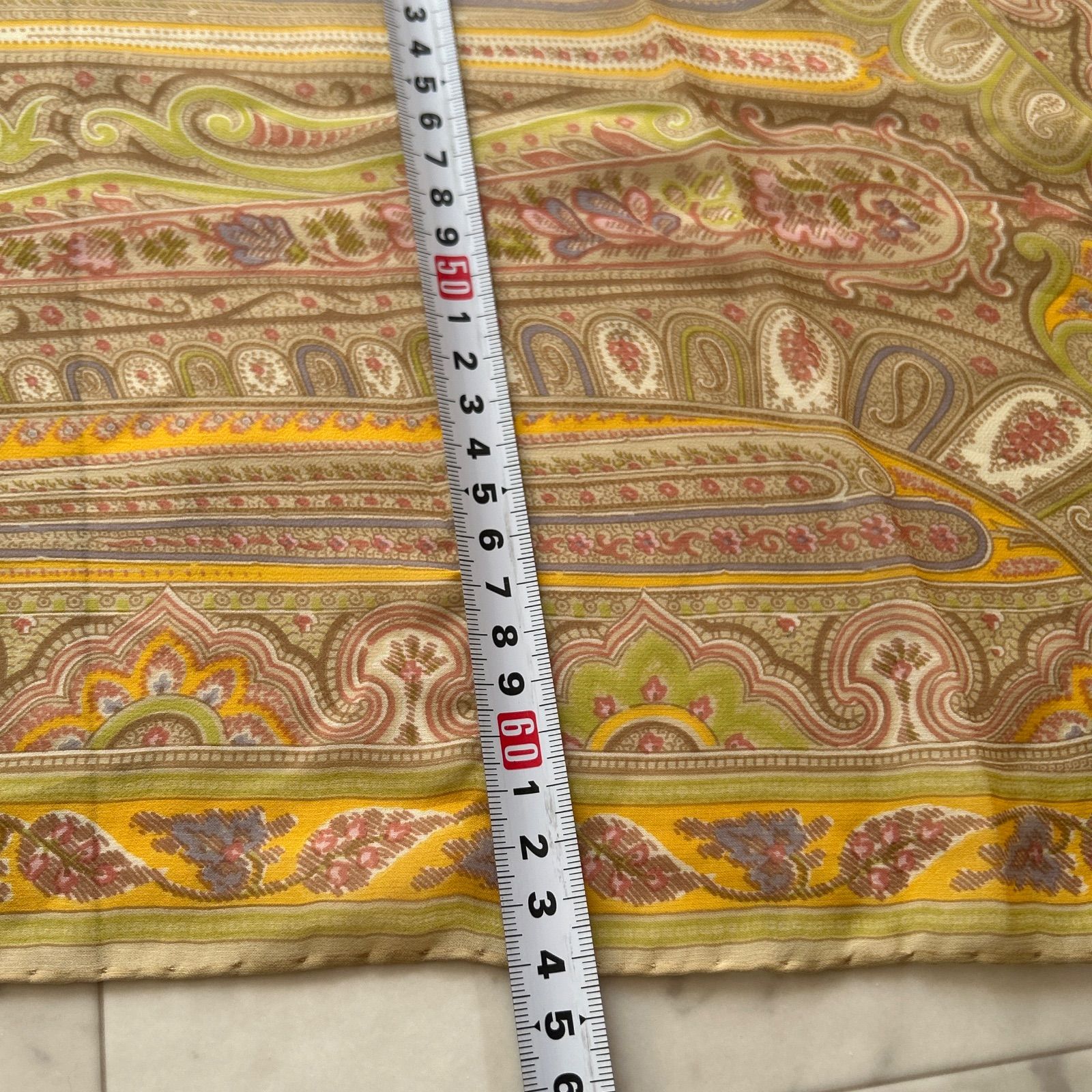  ETRO エトロ 大判スカーフ ストール シアー 透け感 シルク イタリア製 ペイズリー柄 ストール ショール 小物