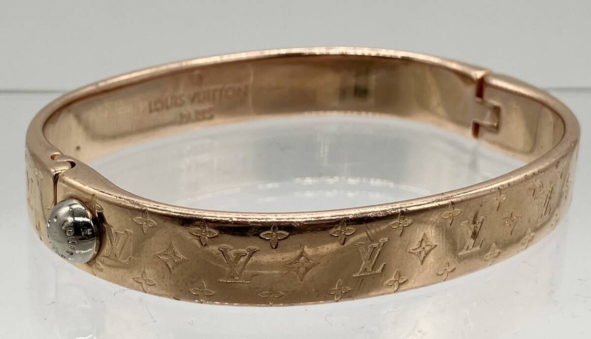 LOUIS VUITTON ルイヴィトン LE 2283 カフナノグラム イエローゴールド バングル ブレスレット Mサイズ