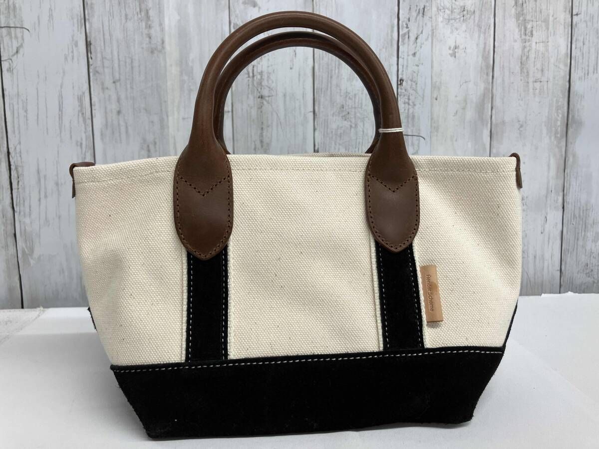 Hender Scheme campus suede handle tote S エンダースキーマ ミニトートバッグ キャンバス レザーハンドル
