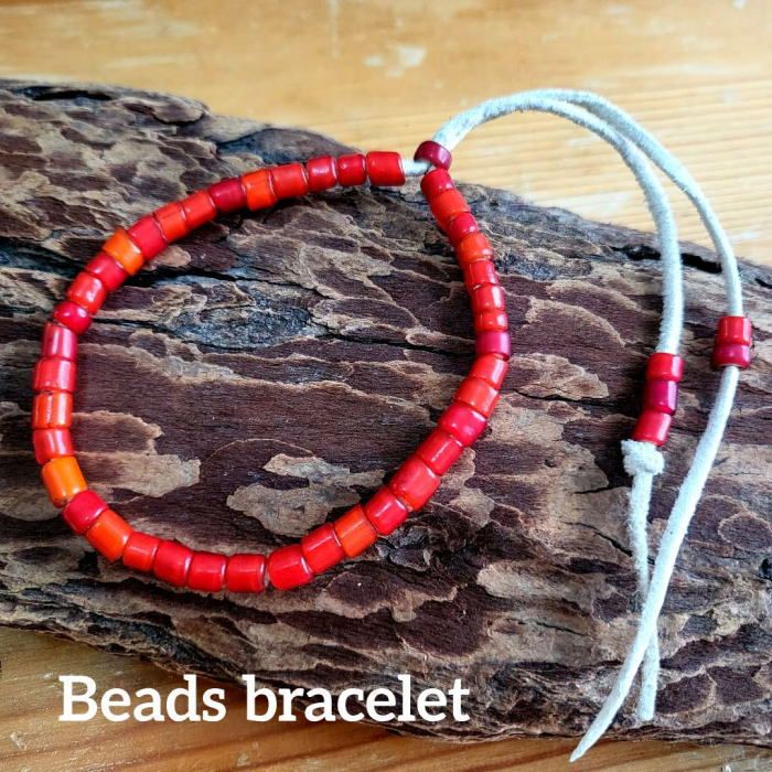 rym-287 アンティークビーズブレスレット手首のサイズ17ｃｍの方 ネックレス ブレスレット