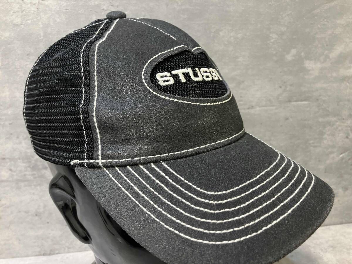 STUSSY LOW PRO TRUCKER LEATHER SNAP BACK CAP レザースナップバックキャップ ステューシー