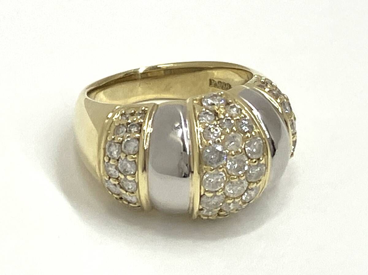 Pt 900 K 18 750 ダイヤ1 40 ct リング 指輪 11 1 g 5