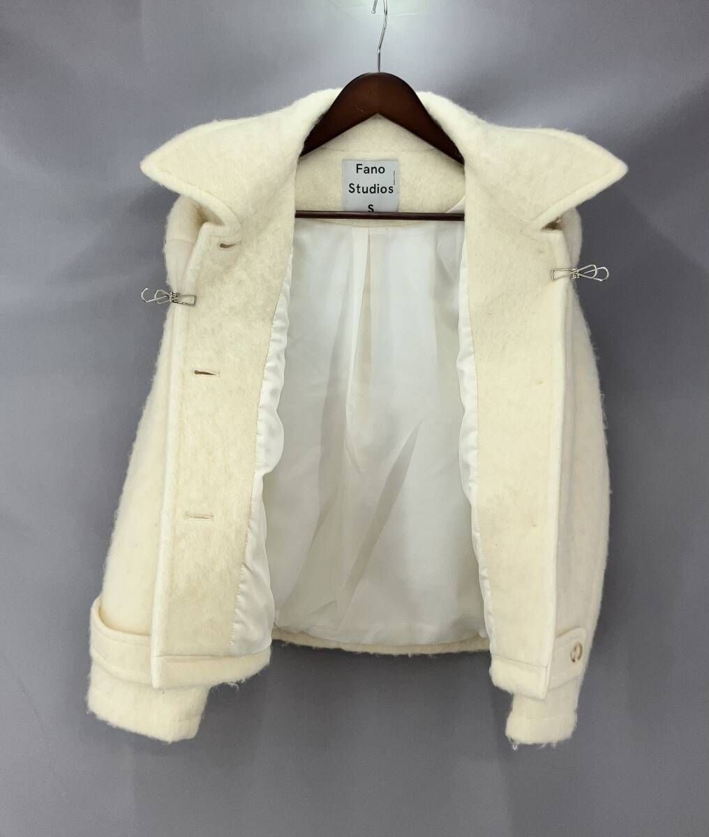 FANO STUDIOS ファノ ストゥディオズ ウールショートコート サイズS ホワイト系 冬