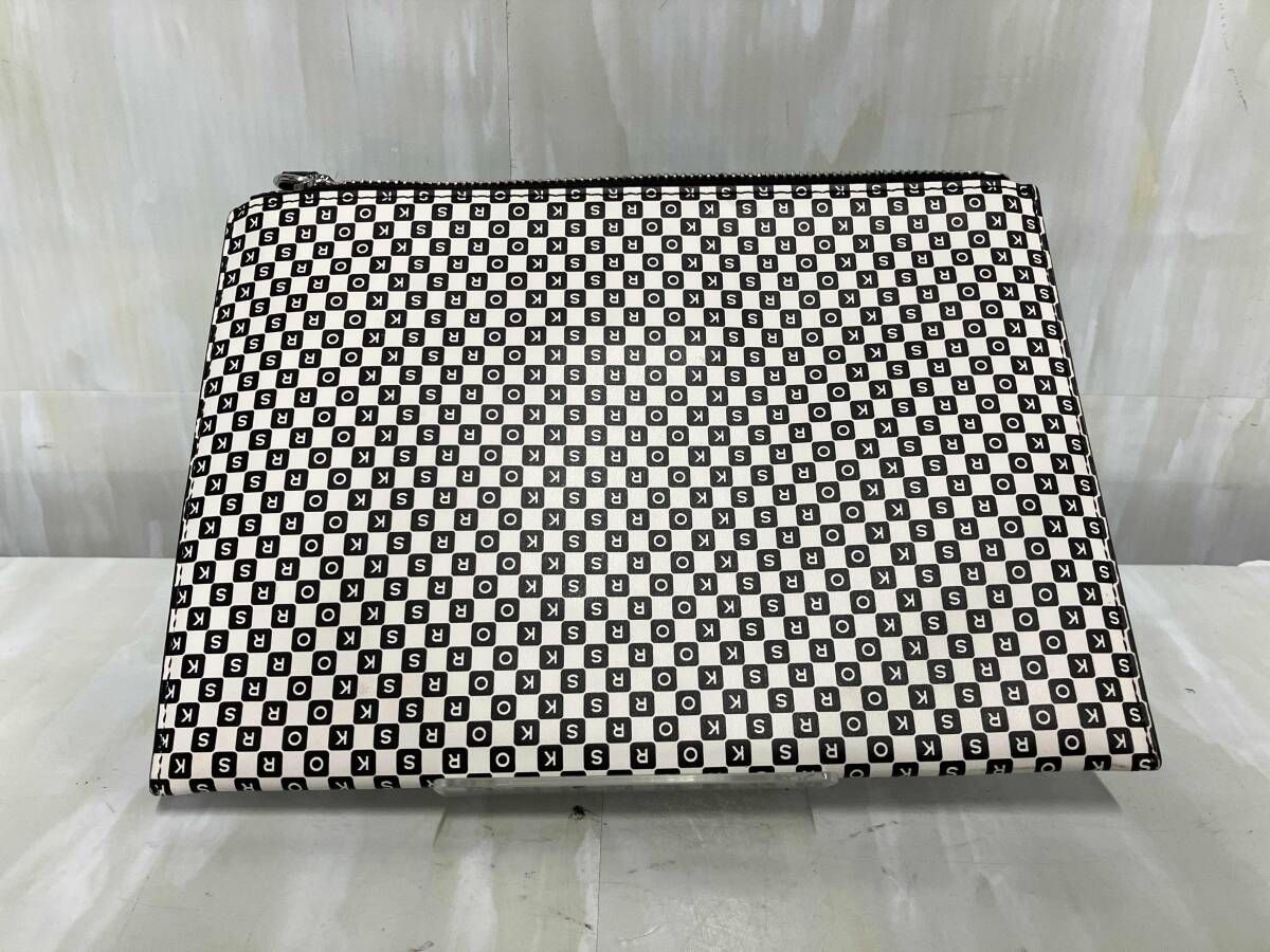 MICHAEL KORS クラッチバッグ 市松模様 ブラック マイケルコース