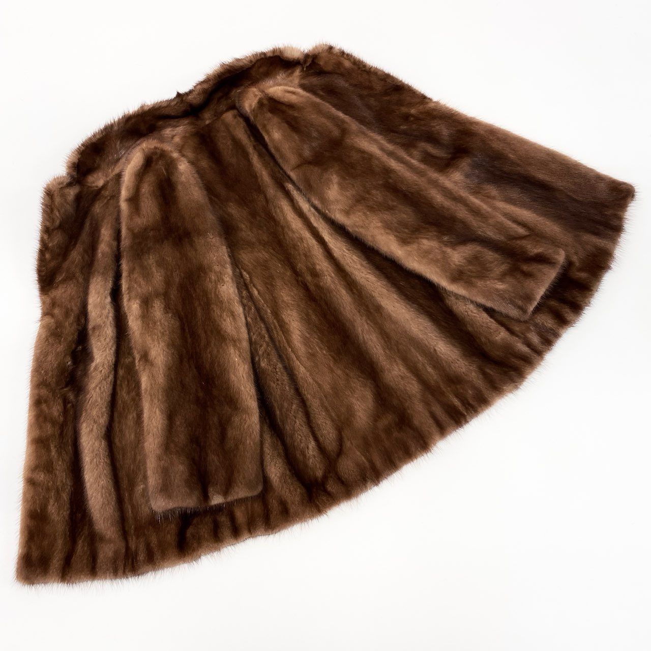 6L16 デミバフミンク ファーコート サイズ13号 ブラウン 本毛皮 MINK