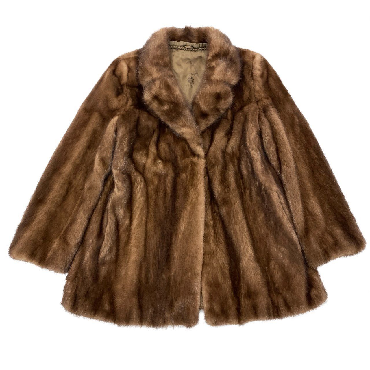 デミバフミンク ファーコート 毛皮コート ミドルコート ブラウン系 M-L相当 楽天市場】【30%OFFクーポン!】デミバフ ミンク コート リアルファー