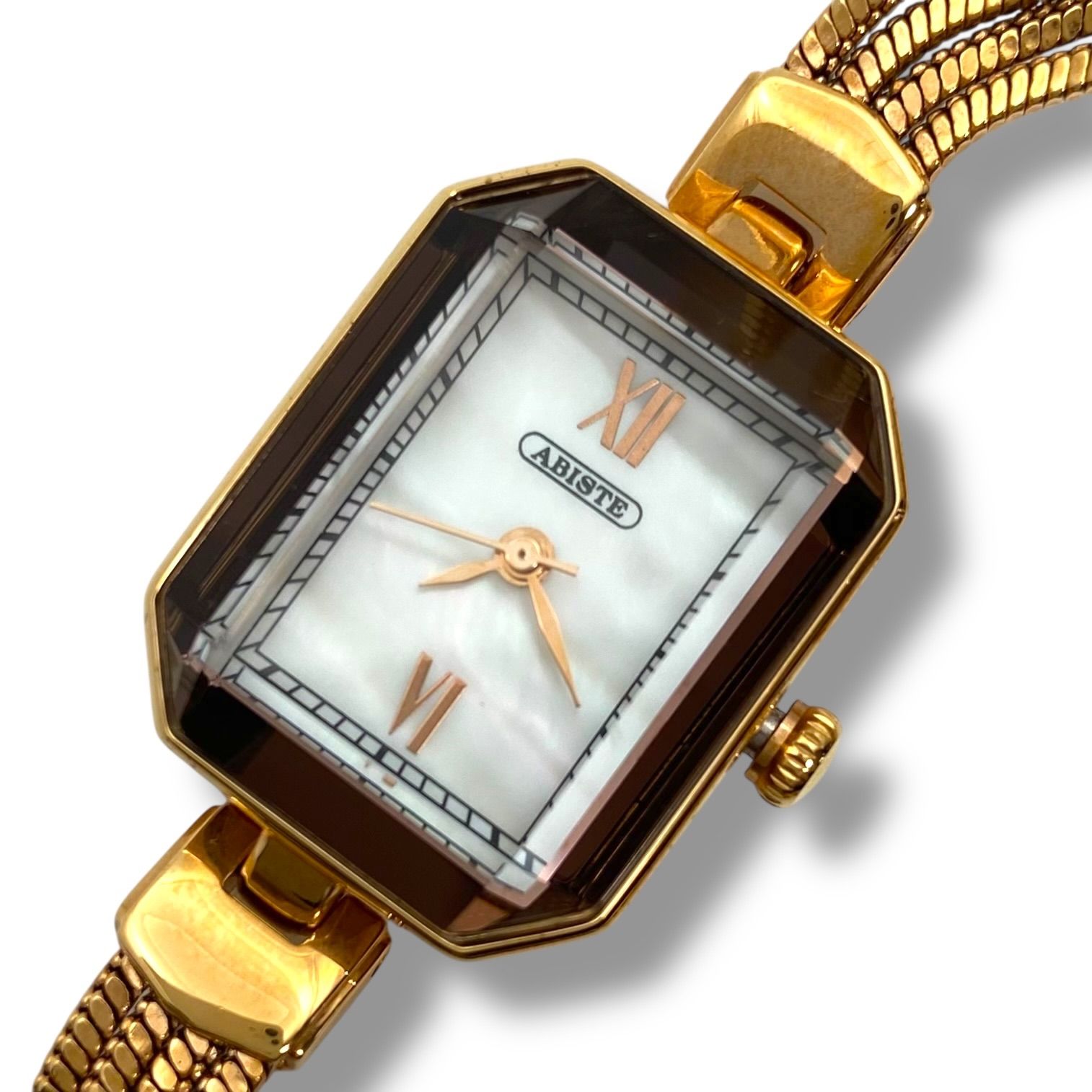 新品電池/稼働 アビステ 腕時計 クォーツ 4連チェーンベルト ts54