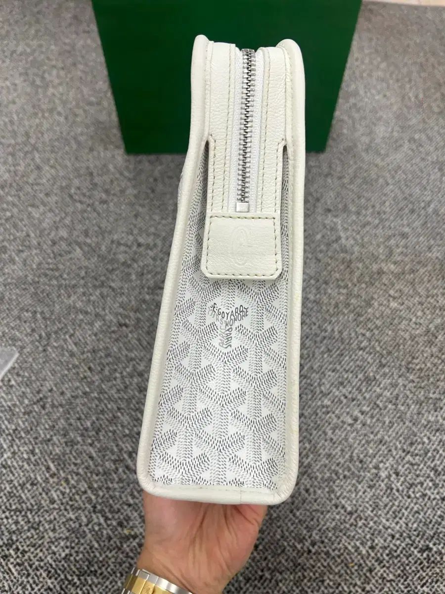 ゴヤール ジュール ヴァン ス GM 白 ワイドデニム クラッチバッグ 