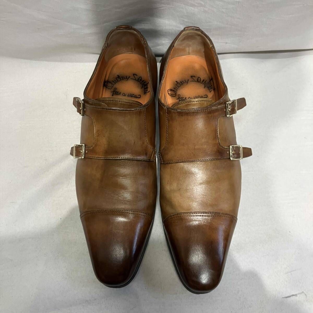 SANTONI ドレスシューズ ダブルモンク size 26.0 ブラウン サントーニ