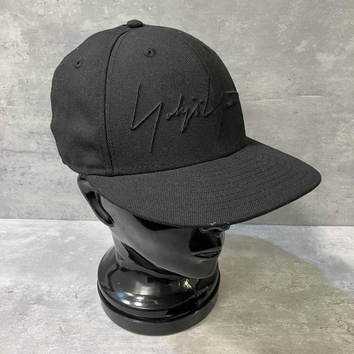 Yohji Yamamoto pour homme ERA YY HM CAP BLACK WHITE ロゴ刺繍キャップ サイズ 7 1 8 ヨウジヤマモトプールオム ニューエラ