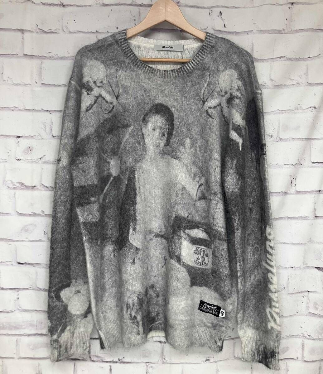 ラッセルノセーター タグ付き】Russe l uno ラッセルノ GRAPHIC KNIT SWEATER グラフィック