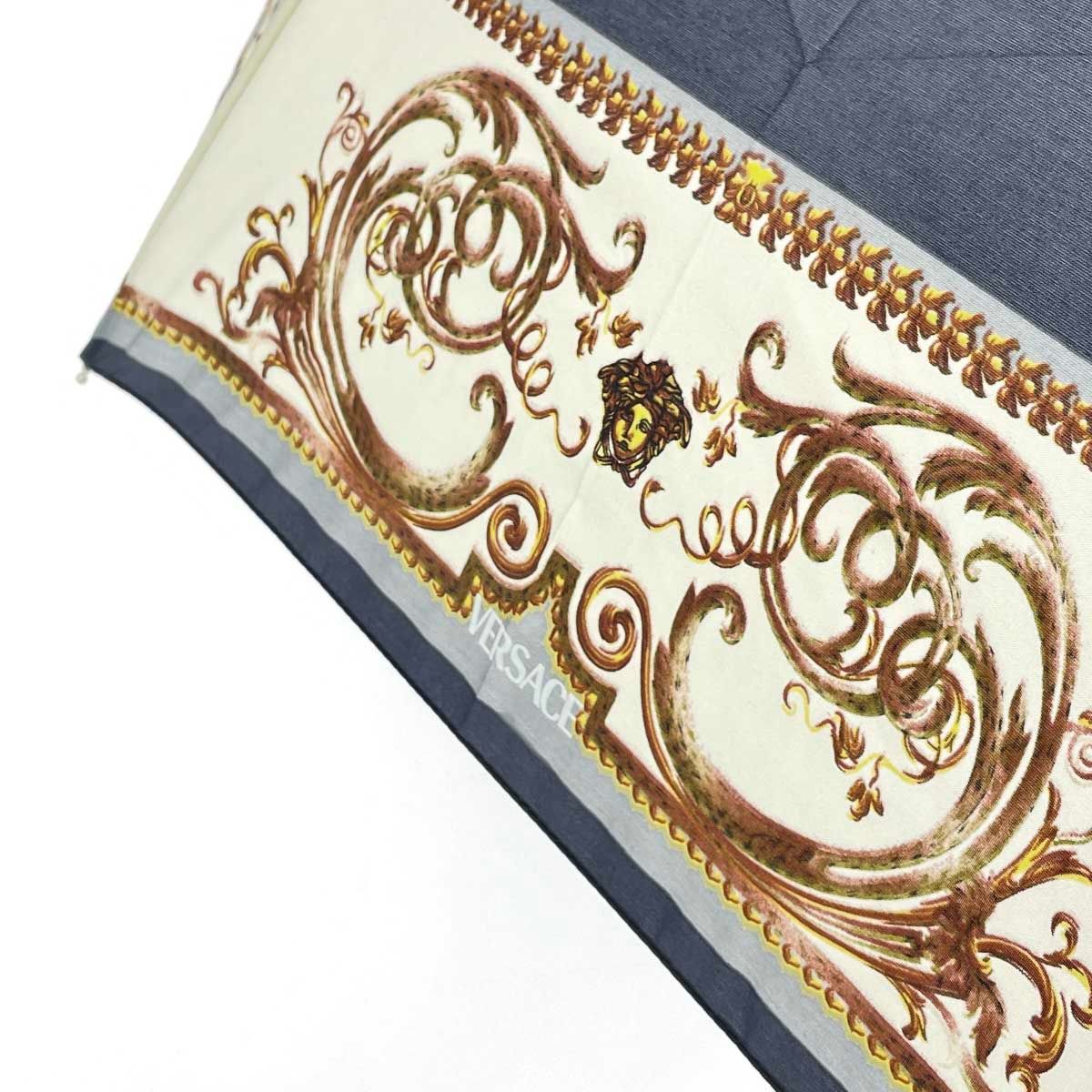 Gianni Versace ジャンニヴェルサーチ 折りたたみ傘 ネイビー