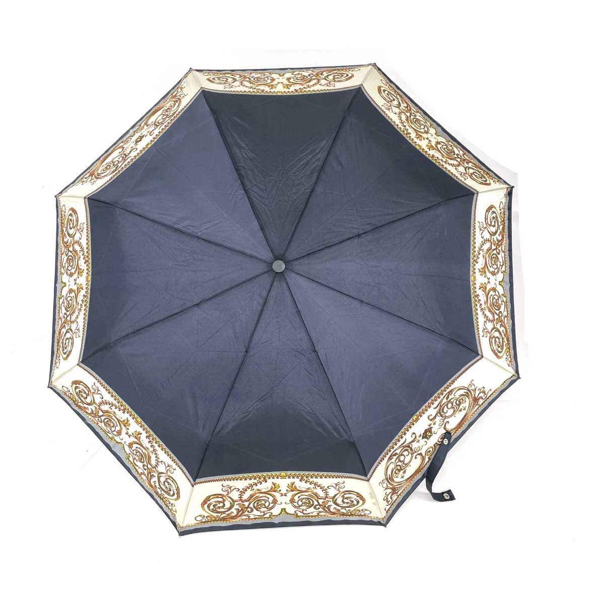 美品❗️レア　ジャンニヴェルサーチ　傘　男女兼用　濃紺 Gianni Versace ジャンニヴェルサーチ 折りたたみ傘 ネイビー